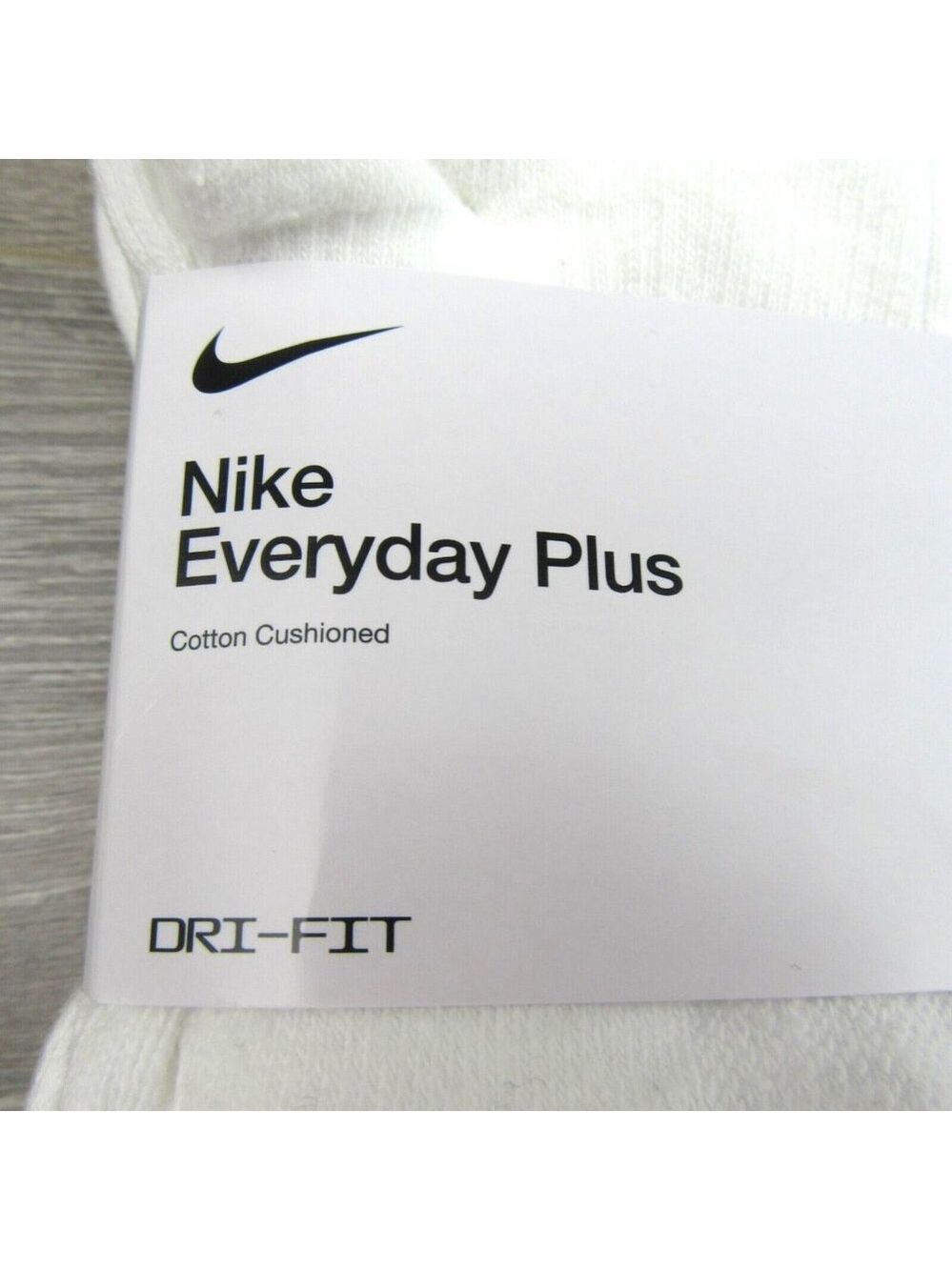 Nike Everyday Plus Cushion Crew Socks White 6 Pack Men's Sz 8-12 NEW - Picture 3 of 9
